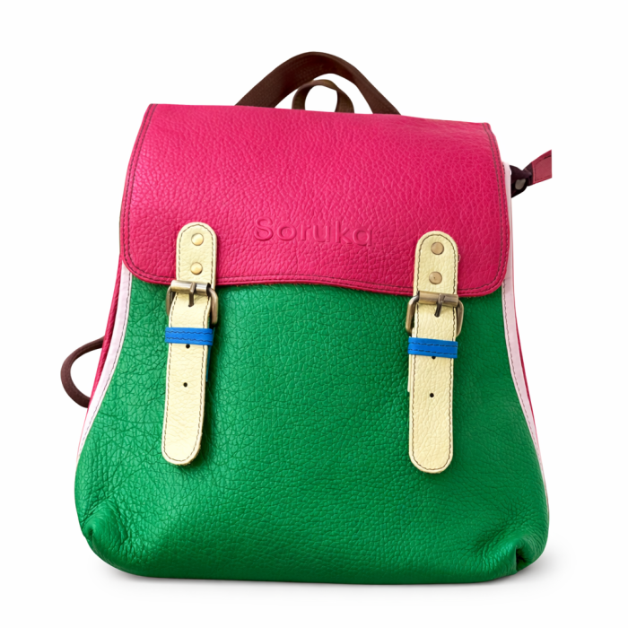 Rucsac damă Soruka roz-verde – elegant, colorat & practic | Rucsacuri trendy [1]