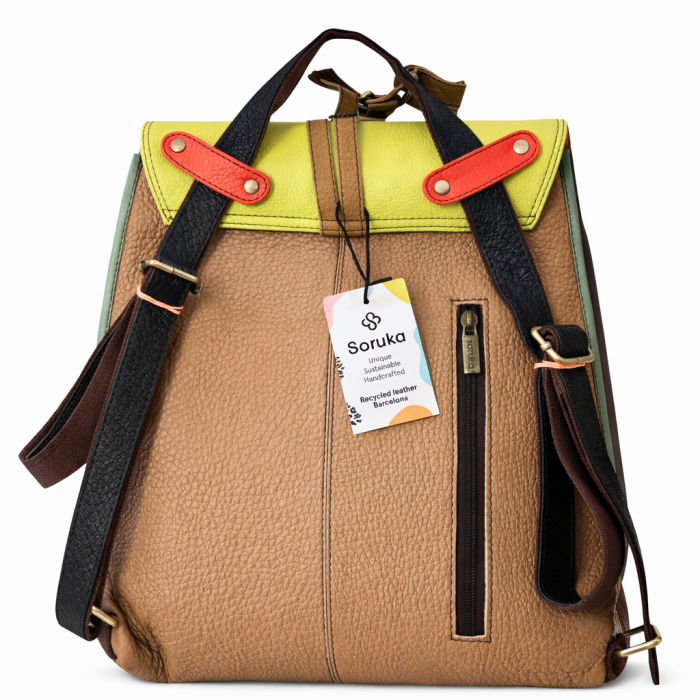 Rucsac damă Soruka roz-galben – elegant, colorat & practic | Rucsacuri trendy [5]