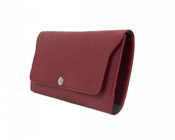 Set elegant magenta - agenda cu husa , toc pentru pix, portofel asortat din PU Biogreen si pix [9]