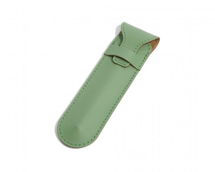Set cu agenda si pix, verde, piele naturala reciclata [12]