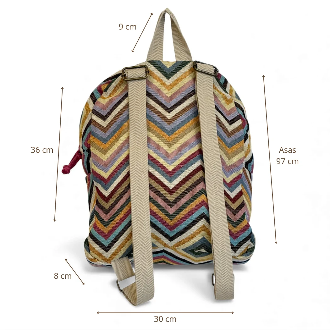 Rucsac Damă Zaga Zigzag Multicolor | Origin and Natural [3]