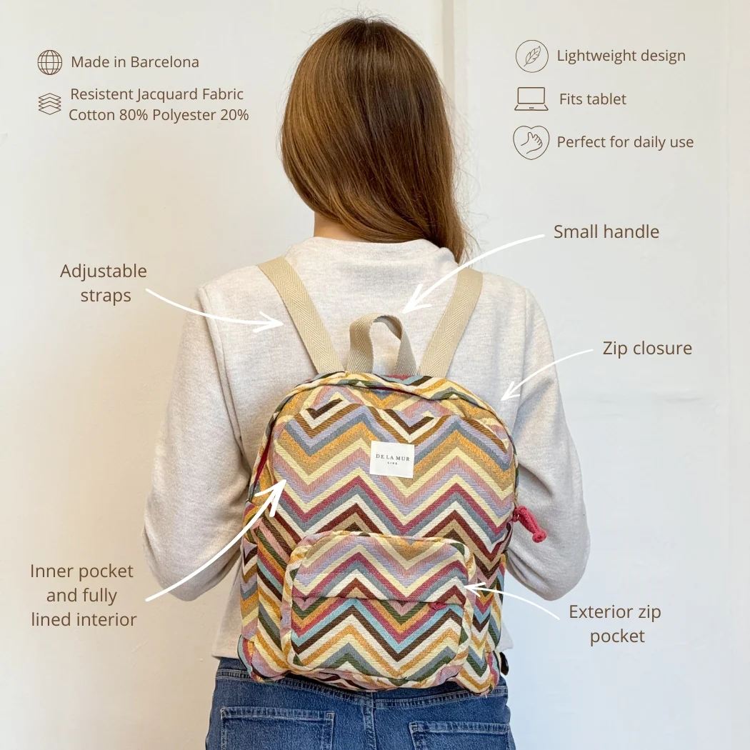 Rucsac Damă Zaga Zigzag Multicolor | Origin and Natural [2]