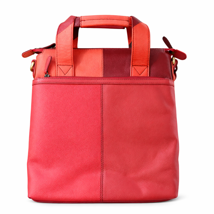 Geantă office Soruka din piele reciclată – roșu & corai [2]