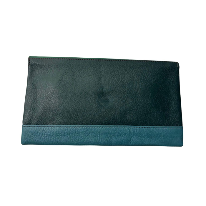 Plic verde din piele reciclata Soruka | Portofel tip envelope sustenabil [2]