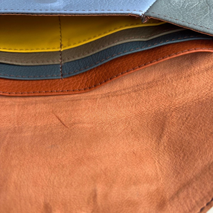 Plic Soruka din piele reciclata albastru si gri [4]