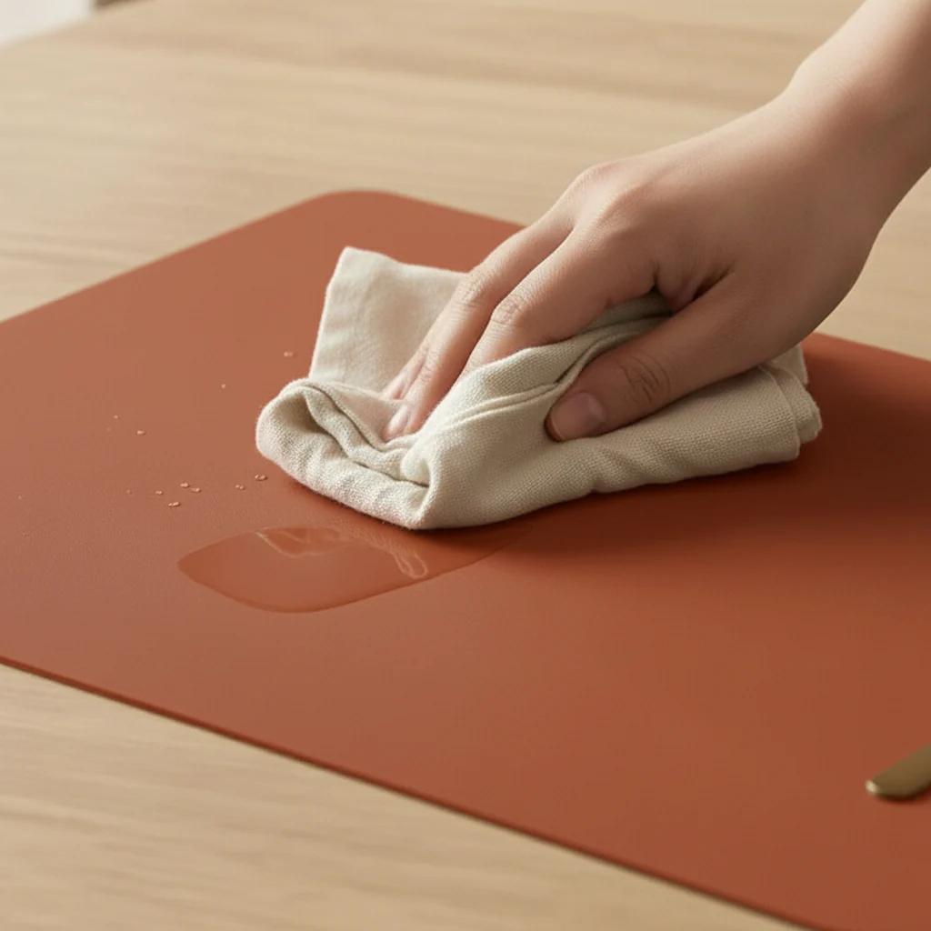 Suport farfurie dreptunghiular din piele reciclată [4]