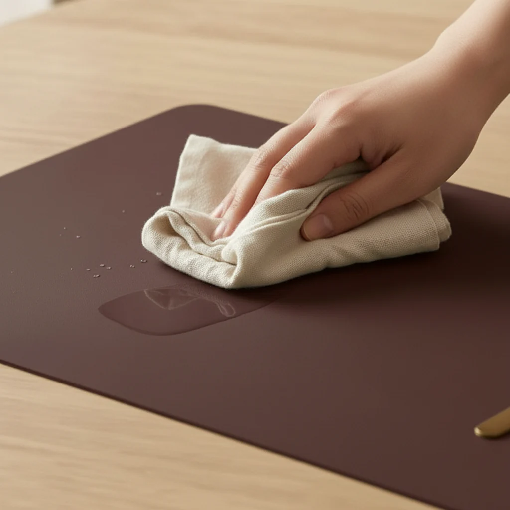 Suport farfurie dreptunghiular din piele reciclată [8]