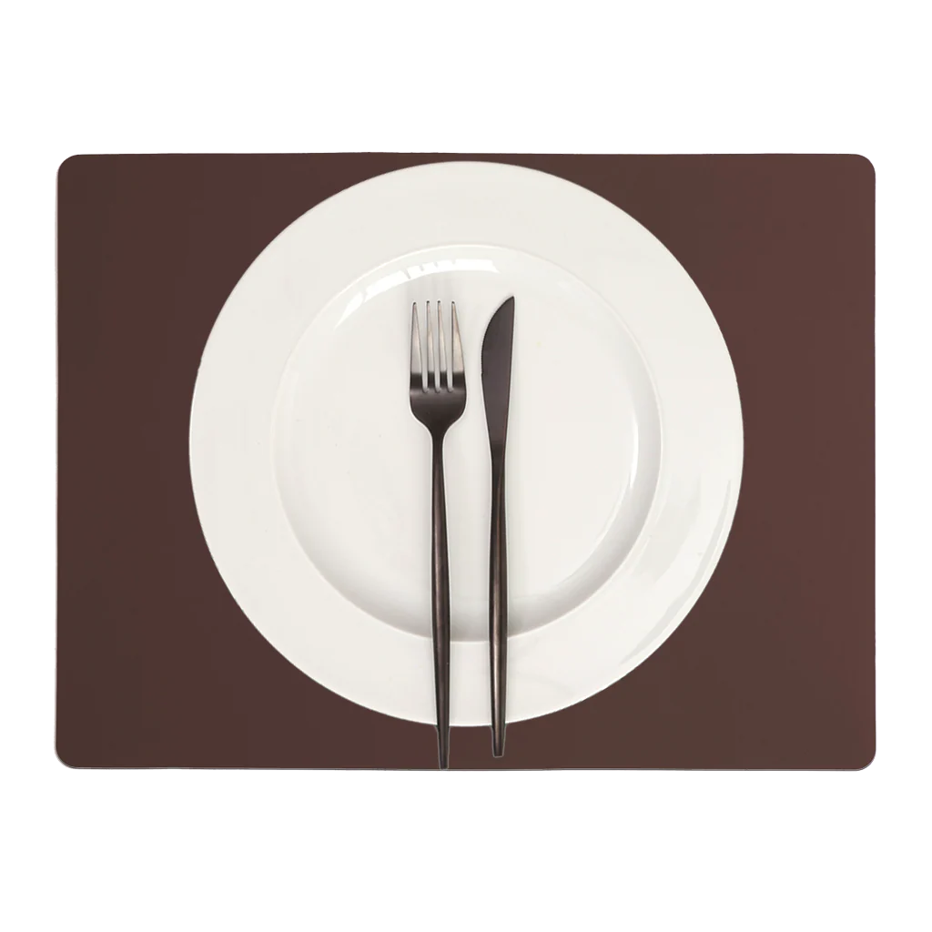 Suport farfurie dreptunghiular din piele reciclată [5]