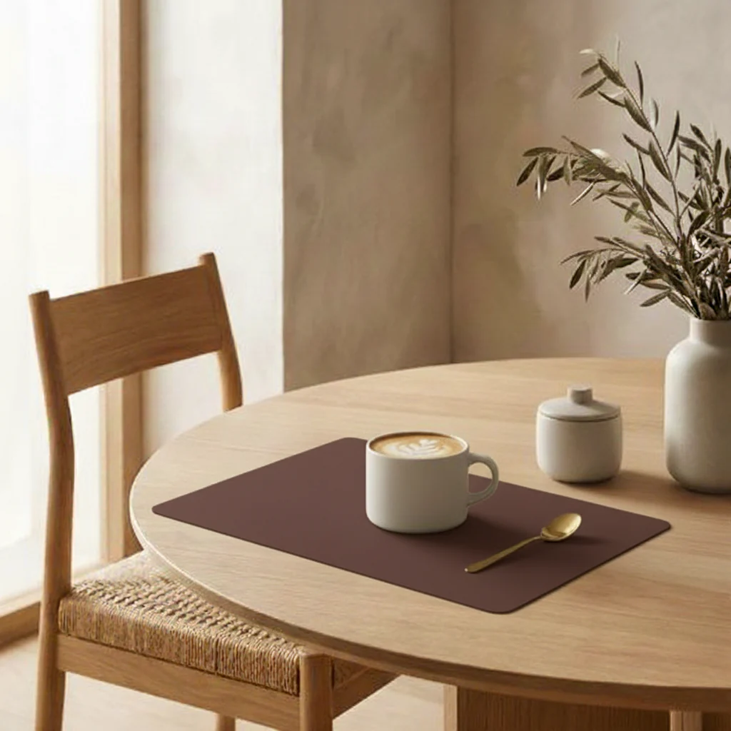 Suport farfurie dreptunghiular din piele reciclată [7]