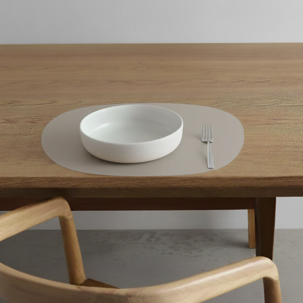 Suport farfurie oval din piele reciclata [6]