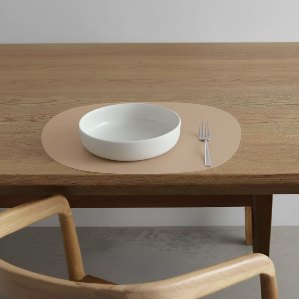 Suport farfurie oval din piele reciclata [4]