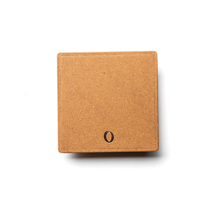 Pachet suport farfurii + suport pahare, din piele naturala reciclata, dreptunghiular, 2buc/set, maro nature [4]