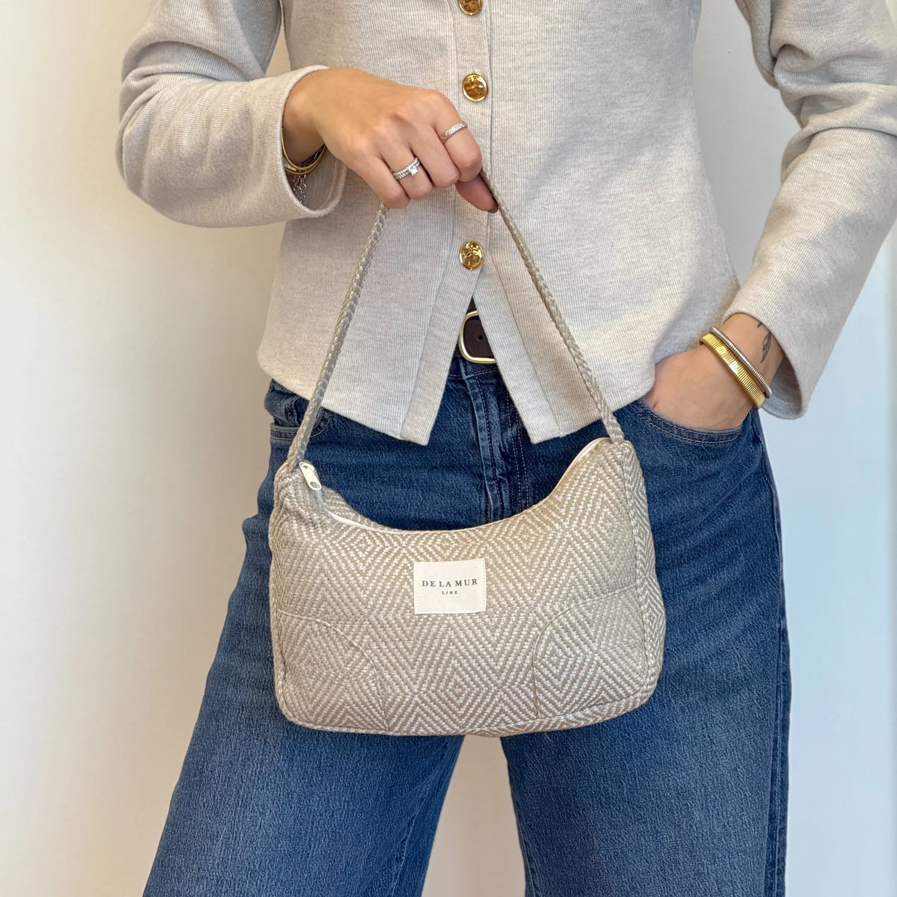 Geantă Mică Sand Jacquard Bej | Origin and Natural [4]