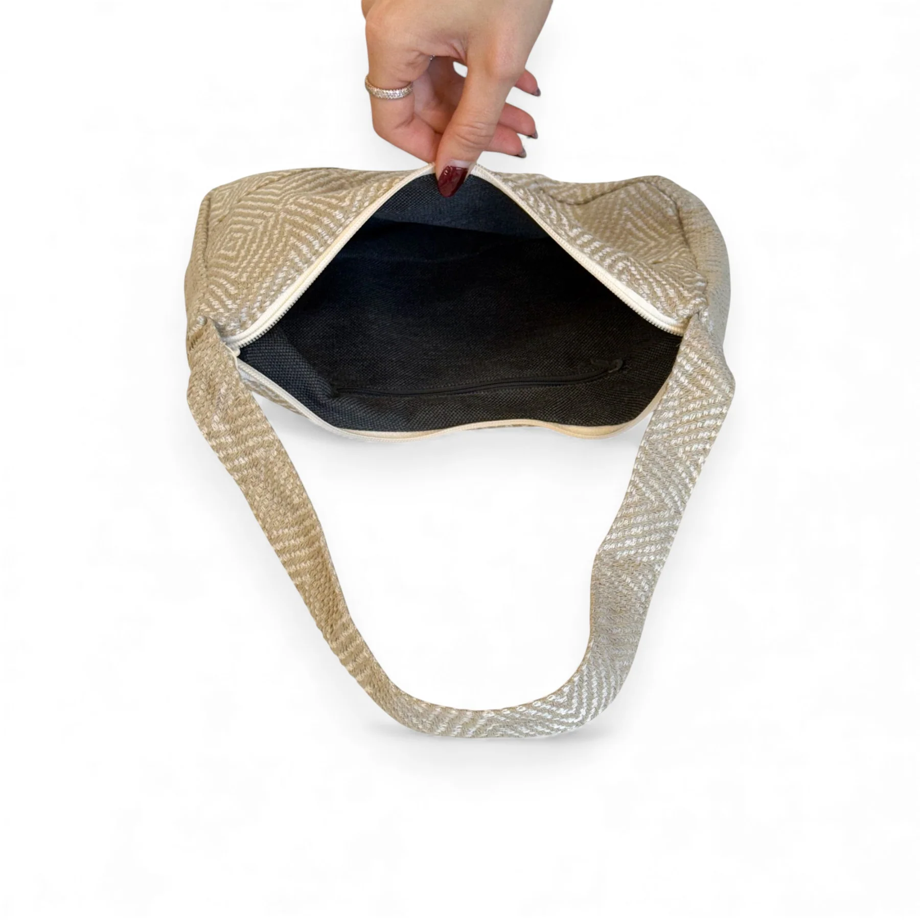 Geantă Mică Sand Jacquard Bej | Origin and Natural [5]