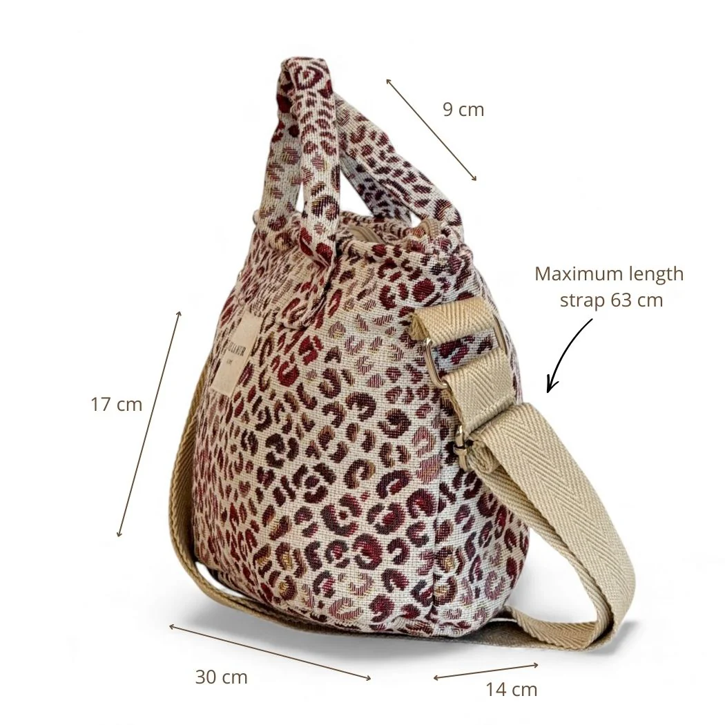 Geantă Damă Talcum Tote Jacquard Roz & Lila| Origin and Natural [3]