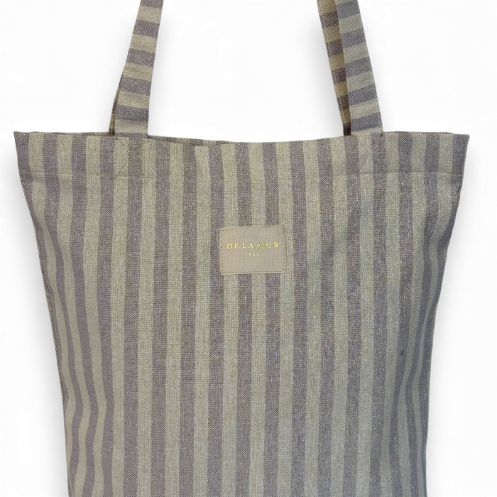 Tote Bag cu dungi mov [6]