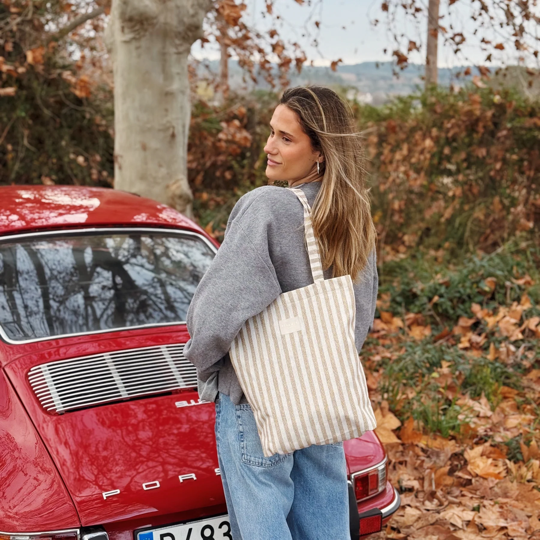 Tote Bag cu dungi aurii [9]