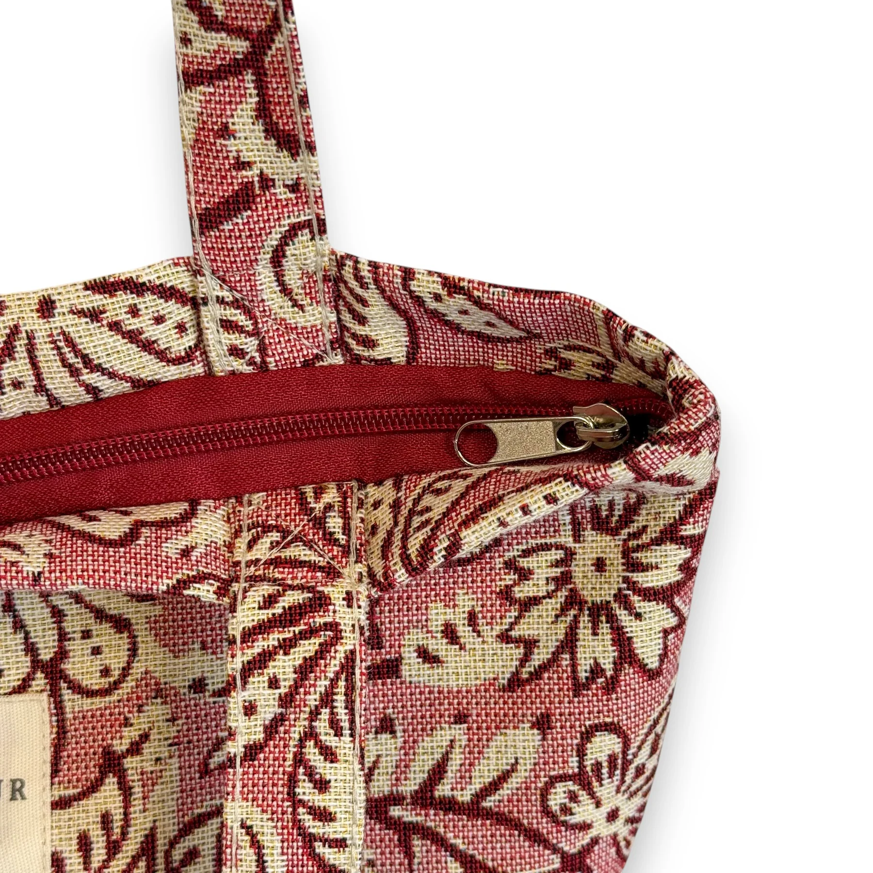 Tote  Bag Floral Ecru & Roz [4]