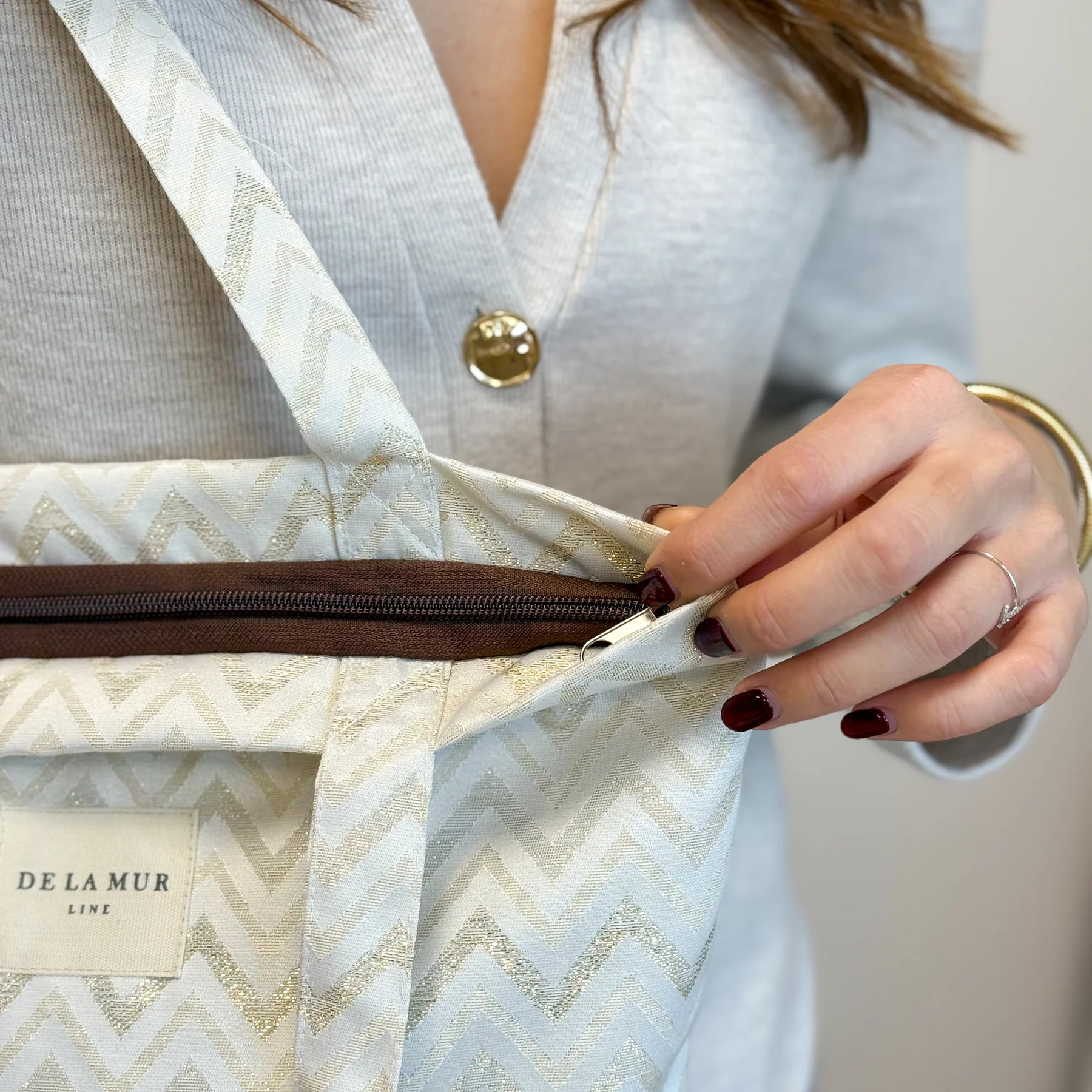 Tote Bag Zigzag Auriu [6]