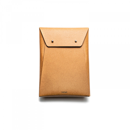 Husa plic iPad 9"-10" din piele naturala reciclata, maro nature [1]