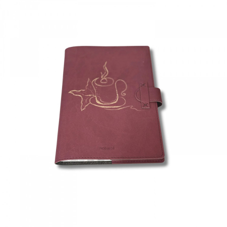 Cadouri Unicat - Agenda cu husa pentru agenda din P.U. biogreen, magenta, pictata manual