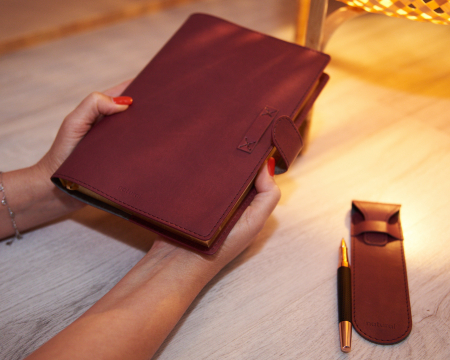 Coperta agenda din PU biogreen, magenta [4]