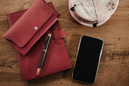 Coperta agenda din PU biogreen, magenta [5]