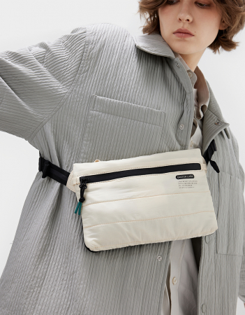 Geanta crossbody , textil, alb [3]