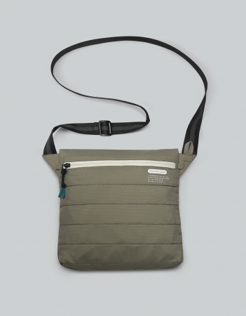 Crossbody - Geanta crossbody vertical, textil, kaki