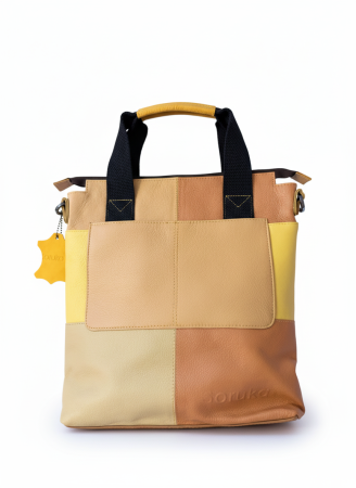 Soruka - Geantă Soruka galben muștar din piele reciclată – unicat handmade | Origin & Natural