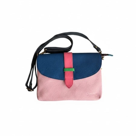 Soruka - Geantă Soruka roz pudrat & albastru marin din piele reciclată – unicat handmade | Origin & NaturalGeantă Soruka roz fucsia & roz coral din piele reciclată – unicat handmade | Origin & Natural