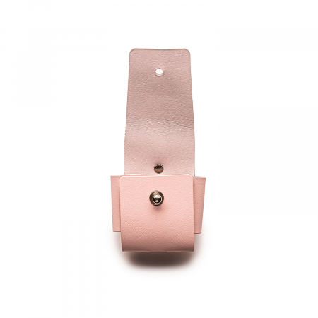 Husa AirPods 1 si 2 din piele naturala reciclata, roz pudra [3]