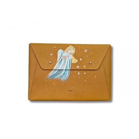 Cadouri Unicat - Husa plic Macbook 16'' din piele naturala reciclata, pictata manual