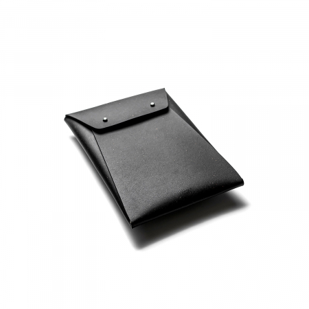 Husa plic iPad 9"-10" din piele naturala reciclata, negru [2]