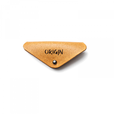 Organizator cabluri din piele naturala reciclata, orizontal, maro nature [1]
