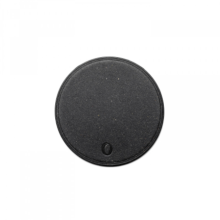 Pachet suport farfurii + suport pahare, oval,din piele naturala reciclata, 2buc/set, negru [2]