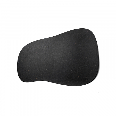 Pachet suport farfurii + suport pahare, oval,din piele naturala reciclata, 2buc/set, negru [1]