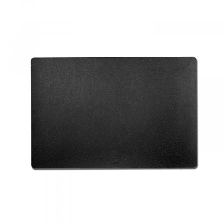 Pachet suport farfurii + suport pahare, din piele naturala reciclata, dreptunghiular, 6buc/set, negru [1]
