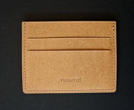 Port card maro din piele naturală reciclată [1]