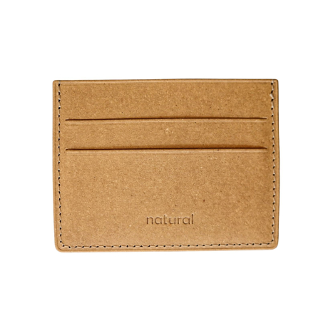 All Boutique - Port card maro din piele naturală reciclată