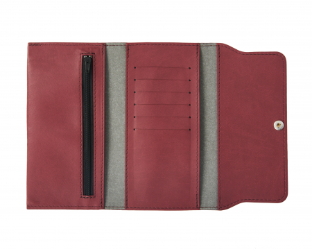 Set elegant magenta - agenda cu husa , toc pentru pix, portofel asortat din PU Biogreen si pix [9]
