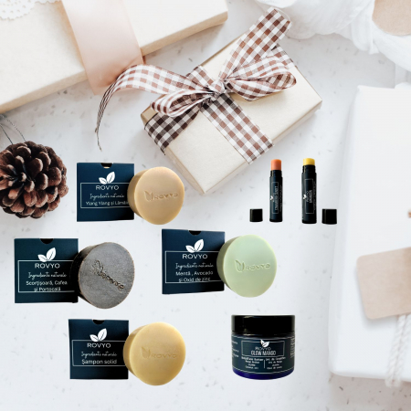 Cadouri Unicat - Setul Rovyo de Rasfat Natural - Ingrijire Completa cu Produse Handmade