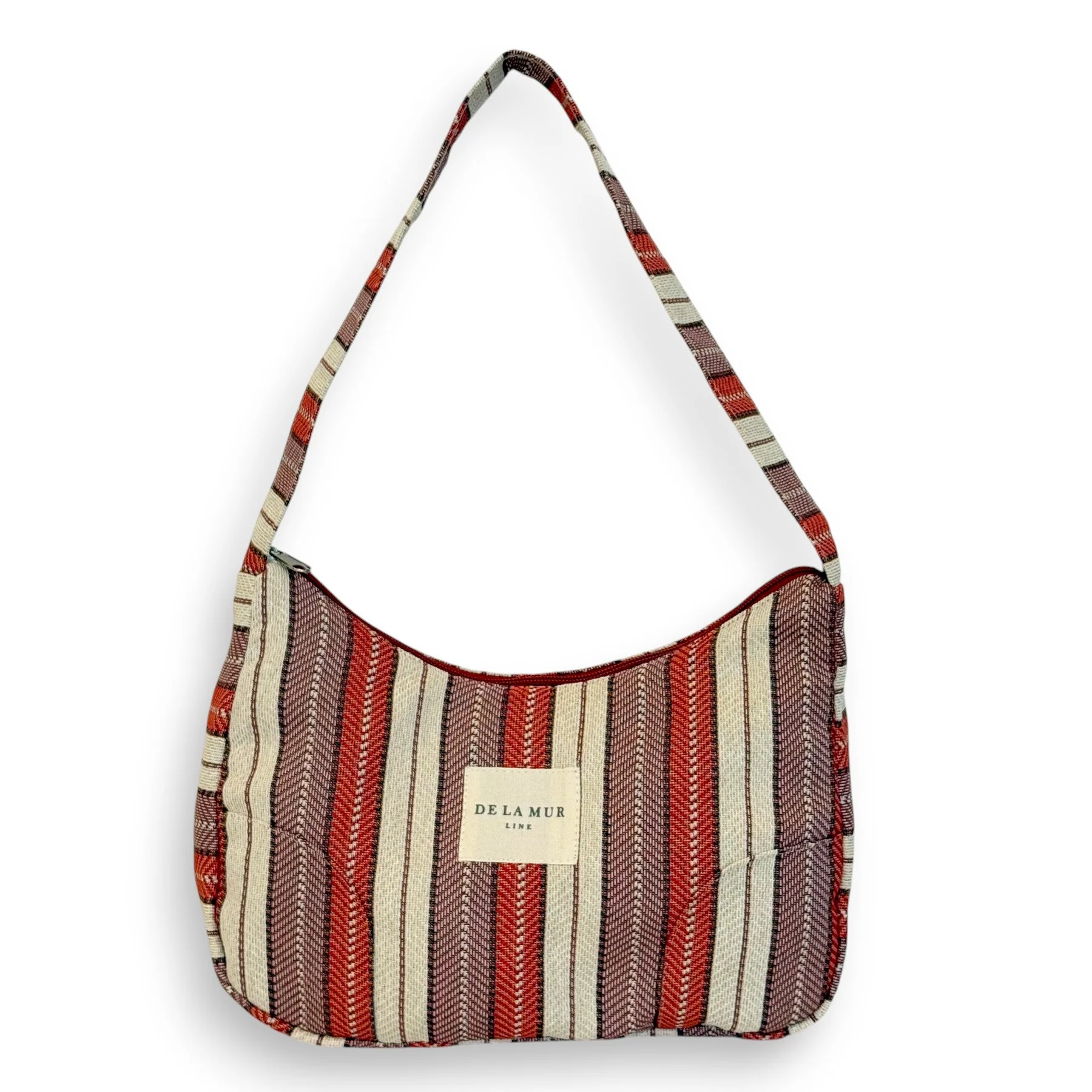 Genti mici de umar - Geantă Damă Make Shoulder Jacquard Lila & Roșu | Origin and Natural