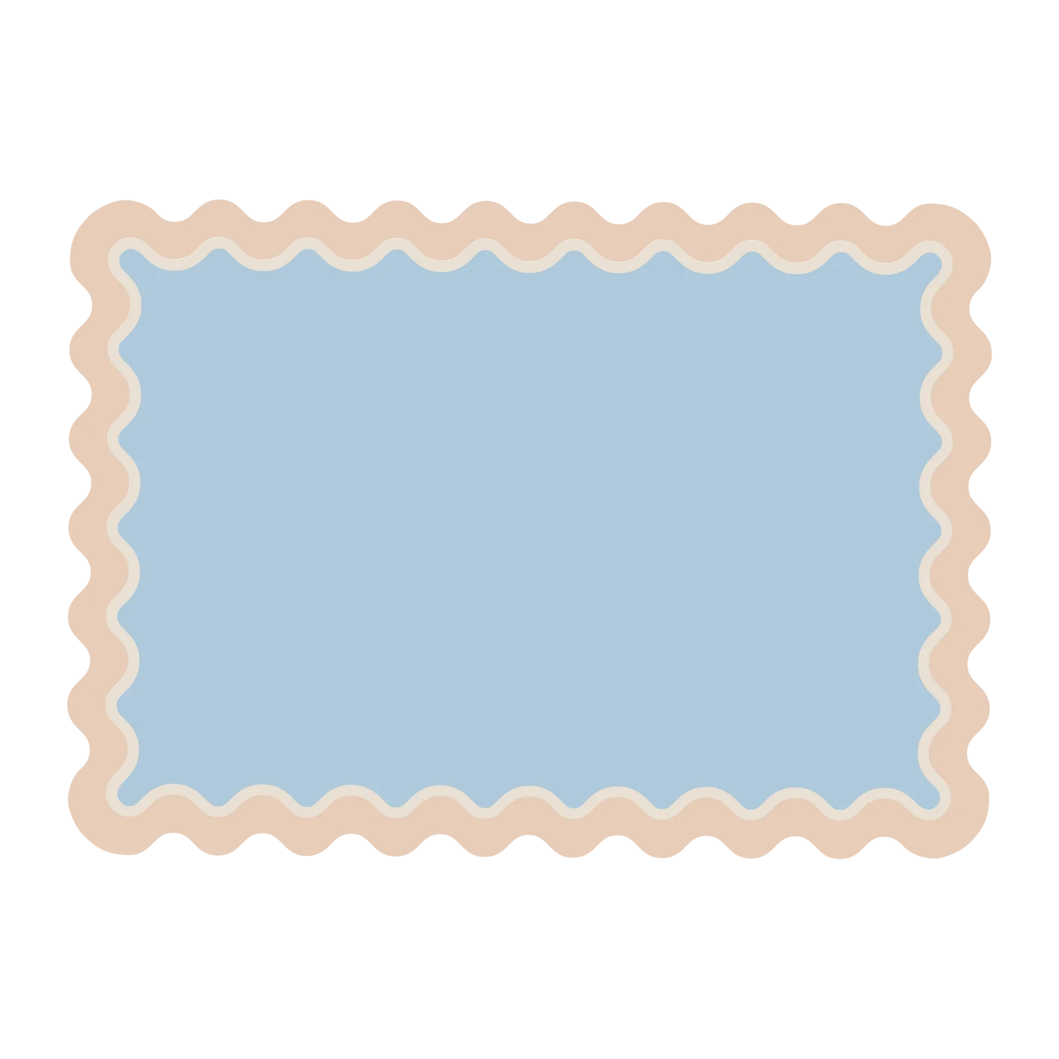 Vacavaliente - Suport farfurie dreptunghiular Waves din piele recicla