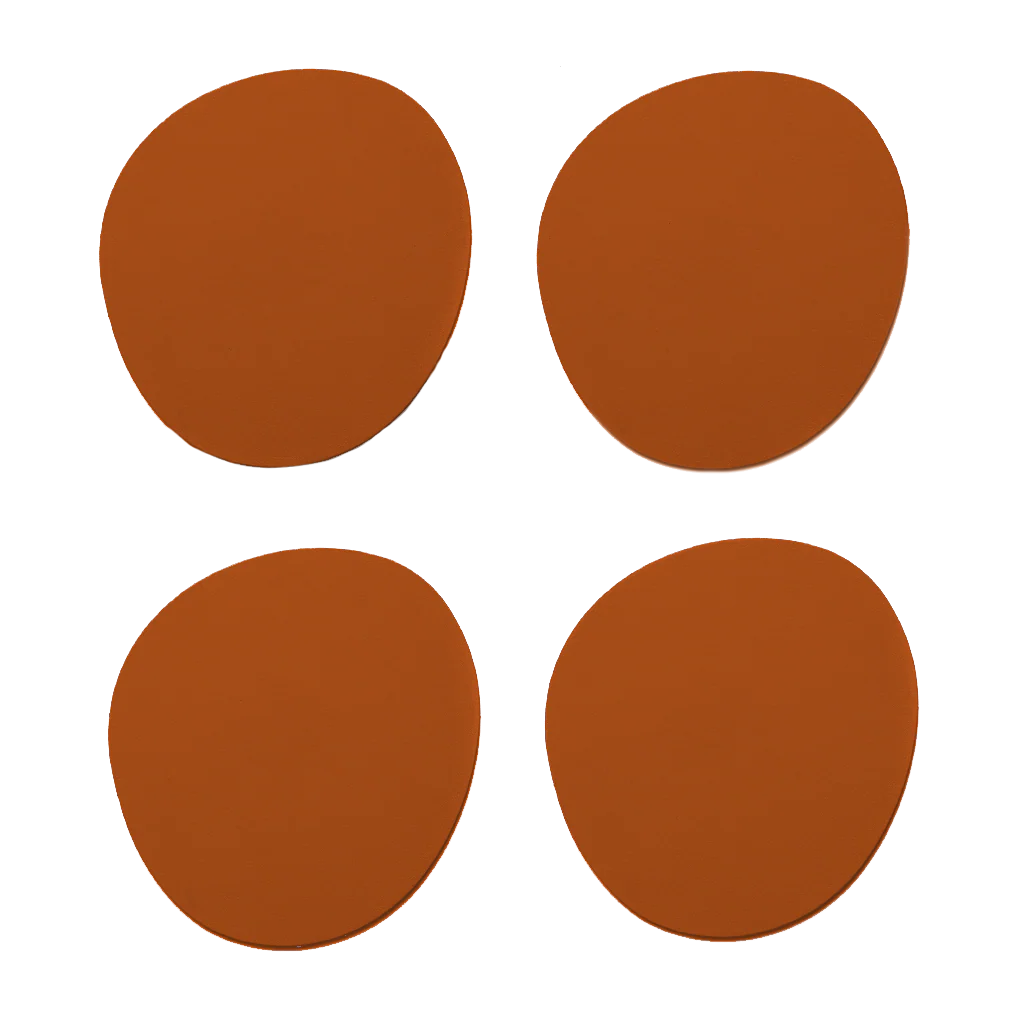 Vacavaliente - Suporturi de pahare rotunde din piele naturala reciclata