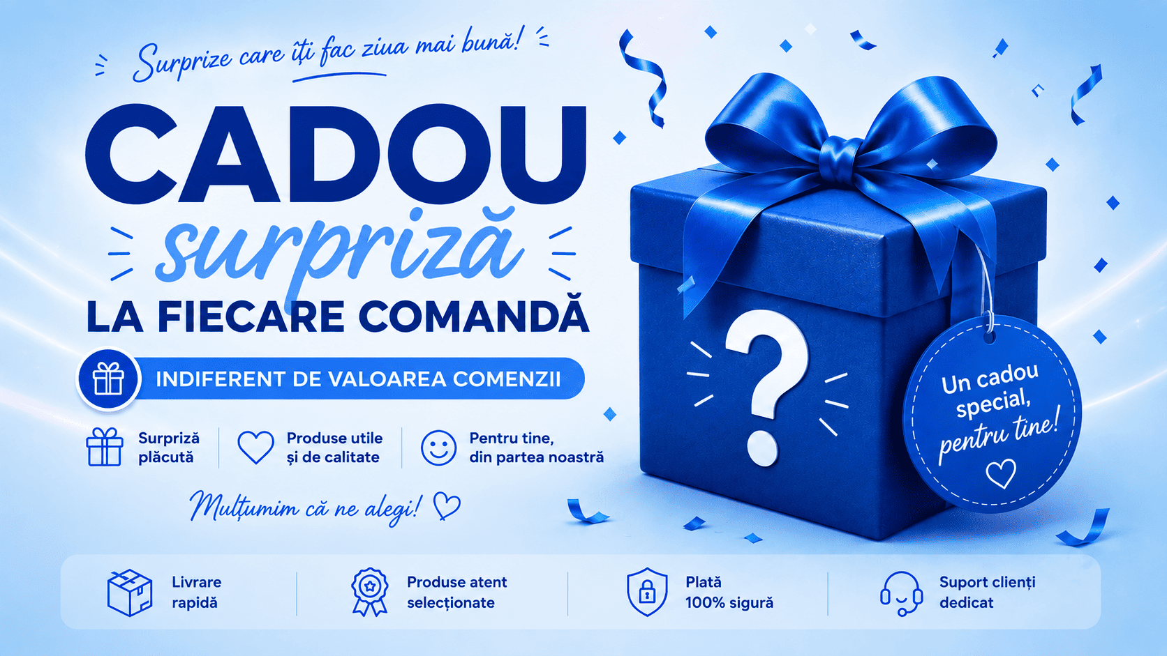 CADOU SURPRIZĂ LA FIECARE COMANDĂ