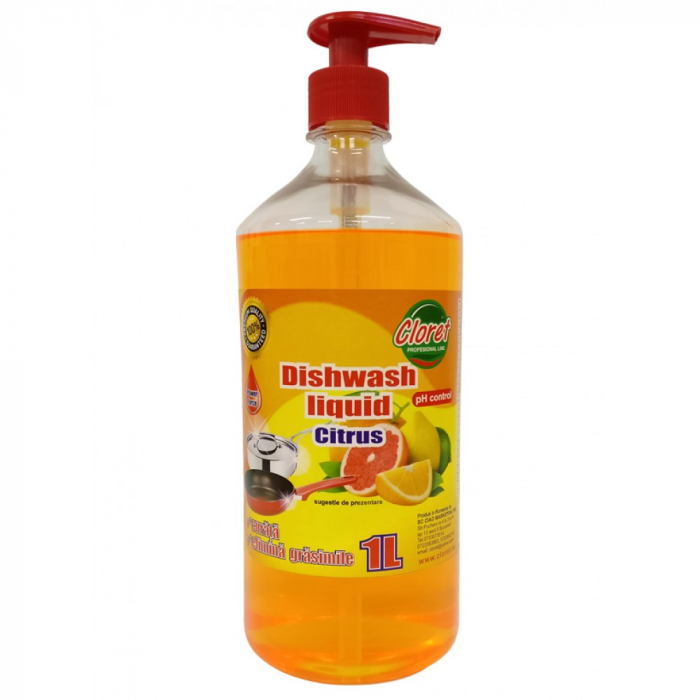 Cloret Detergent vase Citrice 1 L cu pompita [1]