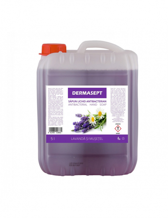 Dermasept Sapun Lichid Antibacterian si Dezinfectant 5 L, LAVANDA SI MUSETEL [1]