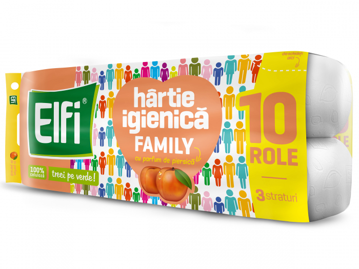 Hartie igienica Elfi, 3 straturi, 10 role/pachet, parfumata [1]