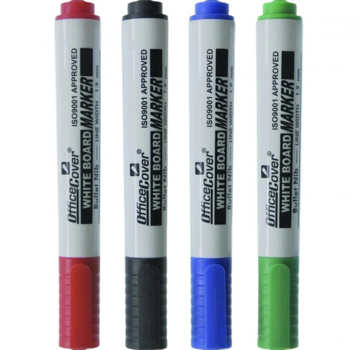 Marker tabla, varf rotund, diferite culori: negru, verde, rosu, albastru [1]